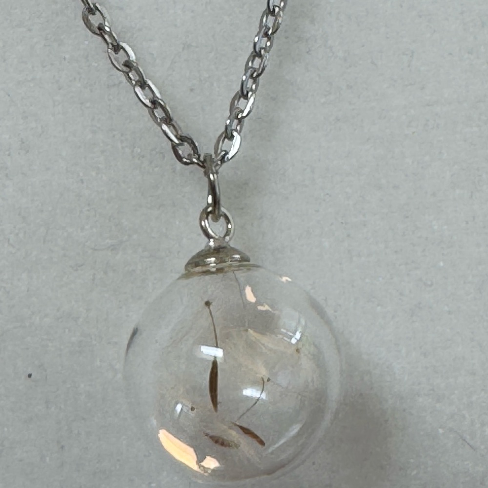 Dandelion Wishes Silver Necklace